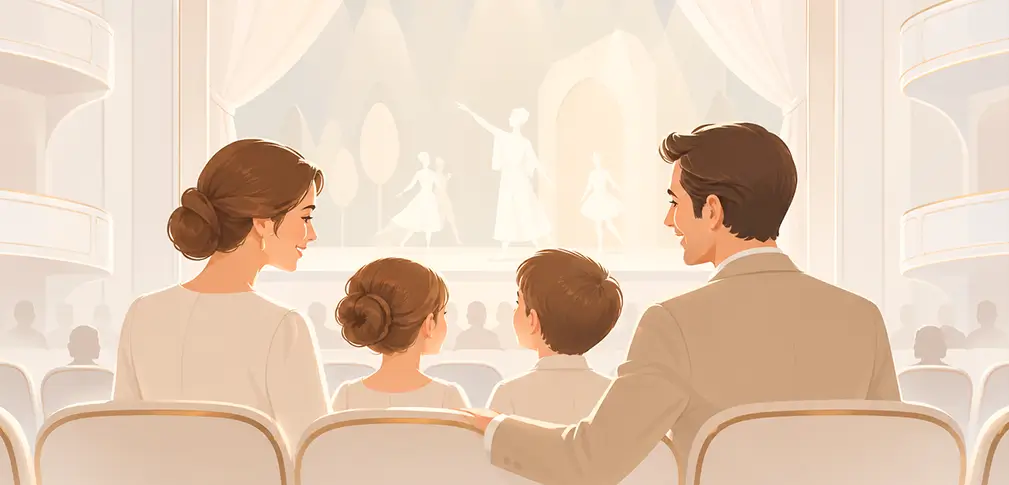 Семья в театре